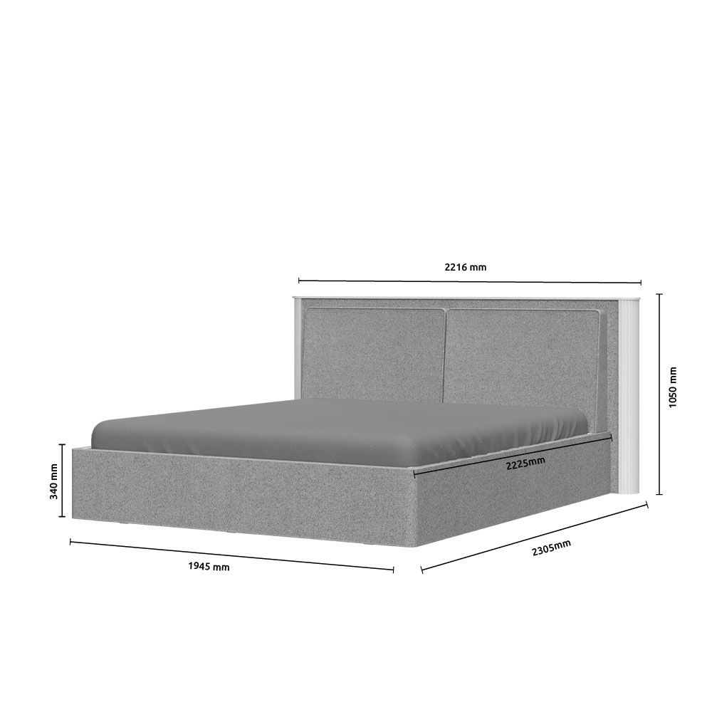 spalnica rondo - dimenzije postelje