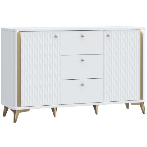 Komoda FORREST HILLS bela + zlata FTHK231B-M841
