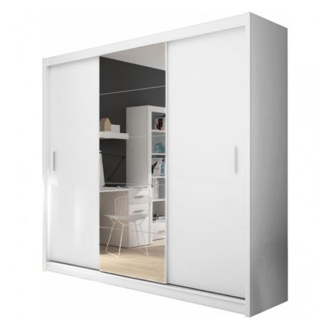 Garderobna omara DAVOR 235 (bela)