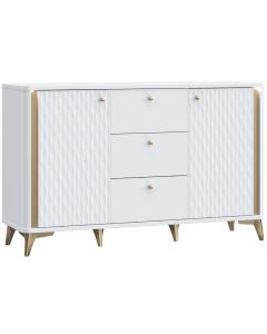 Komoda FORREST HILLS bela + zlata  FTHK231B-M841