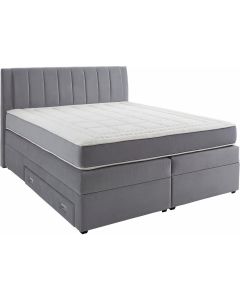 Box spring postelja JASMINA (140x200, siva - Orion 102, 144x214x120)