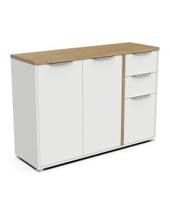 Komoda ACCESS 347760 bela + rjava (347760)