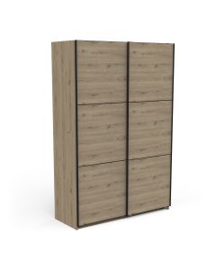 Garderobna omara ALAHAMBRA 411941 hrast + črna (411941)
