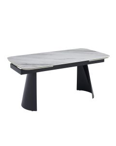 Raztegljiva miza VENOM (160+40+40)x90x76 cm bela in modra