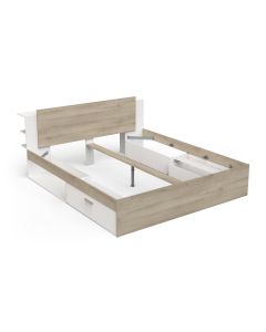 Bed LIFE 385319 180x200 Kronberg oak+white