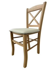 Chair LIANA oak-brown PU beige