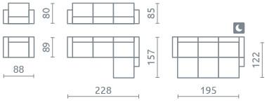 dimenzije fotelj umbria