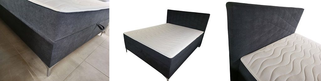 Box postelja Bella v antracit barvi