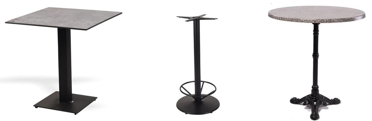 Podnožja in mizne plošče za gostinske mize