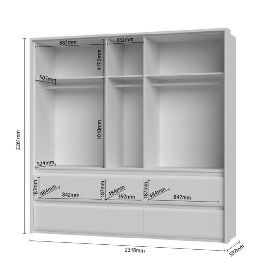 Omara INVICTUS P54/IC- dimenzije