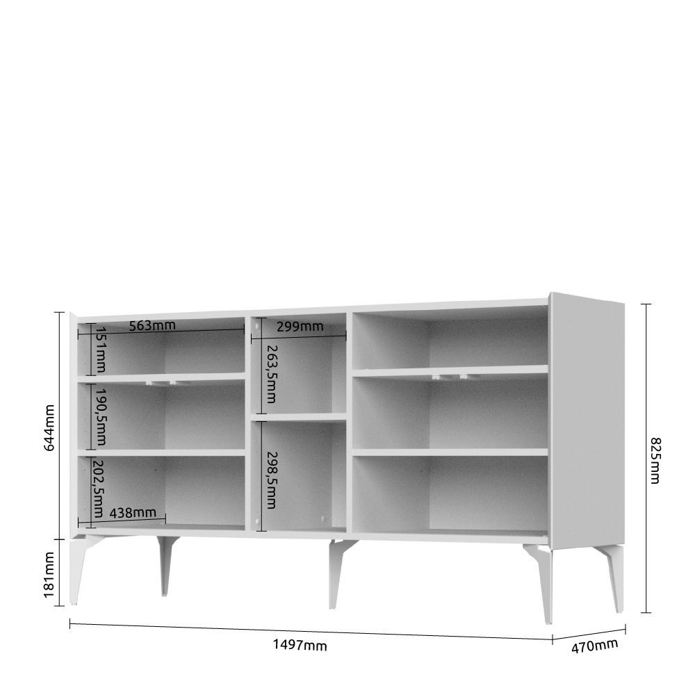 Komoda SKY45 K150-5K2F-S45-dimenzije