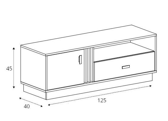 TV element Allmo AL5 dimenzije