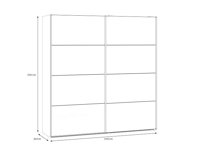 Drsna omara SOPHISTISPACES 200 dimenzije