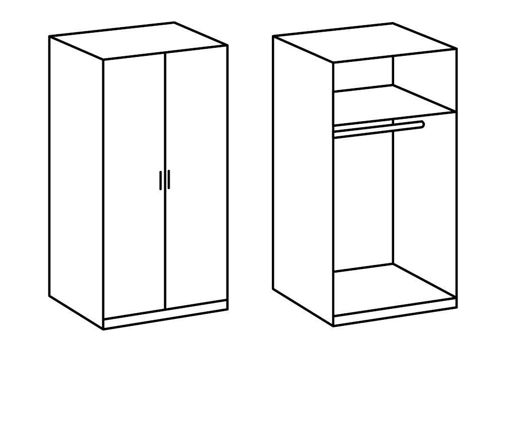 Garderobna omara 2D - 649 dimenzije