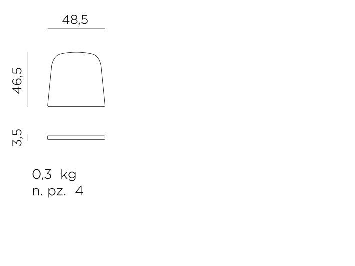 Blazina za vrtni stol NET dimenzije