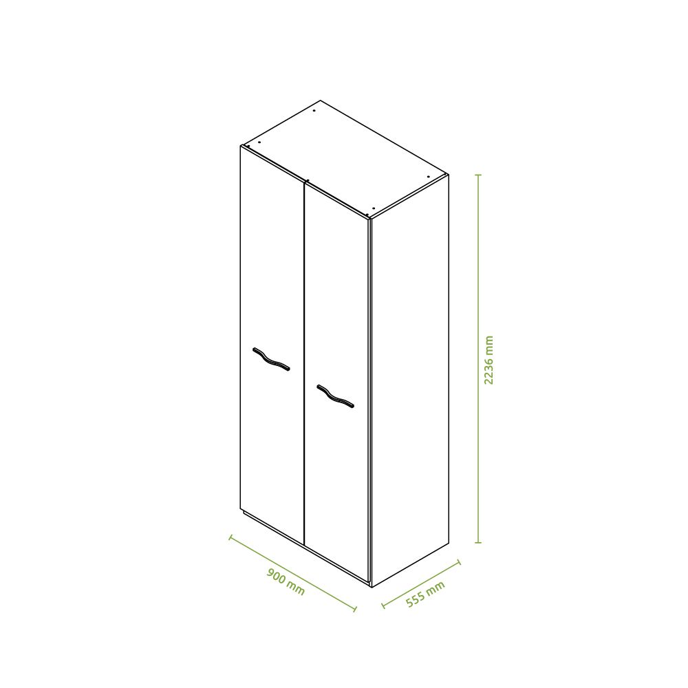 Dodatna omara GALA DP2/GL dimenzije