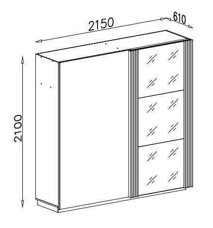 Drsna omara Allmo dimenzije