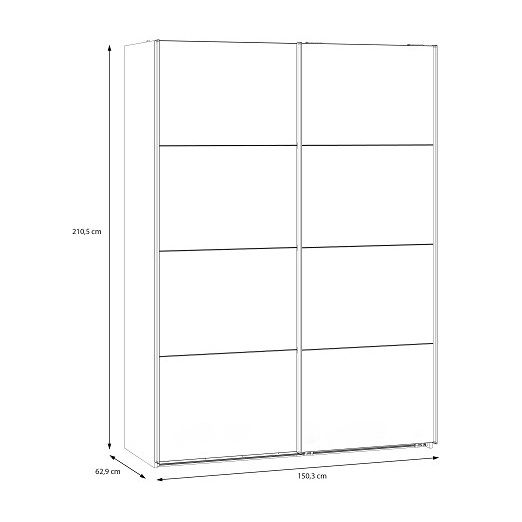 Drsna omara SOPHISTICPACES 150 dimenzije