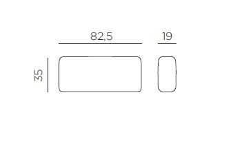 Hrbtna blazina MAXIMO dimenzije