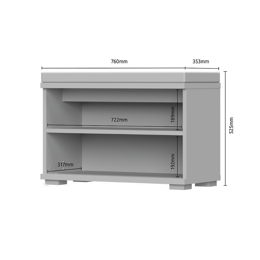 Komoda z blazino PIANO K2 dimenzije