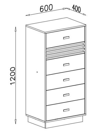 Predalnik Allmo AL18 dimenzije