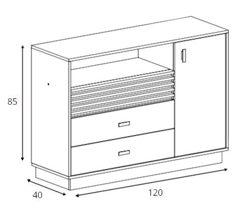 Komoda Allmo AL7 dimenzije