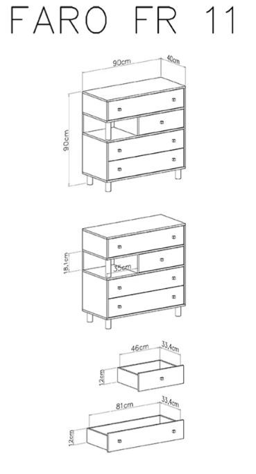 Komoda FR11 FARO dimenzije