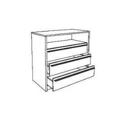 Komoda KALIOPA 3F skica