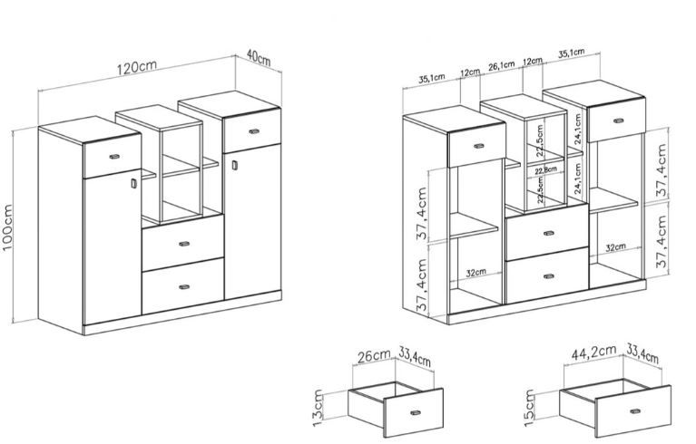 Komoda Mobi 10 dimenzije