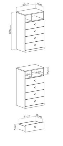 Komoda Pixel 10 dimenzije
