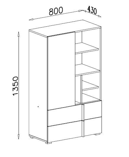 Komoda Remo 6 dimenzije