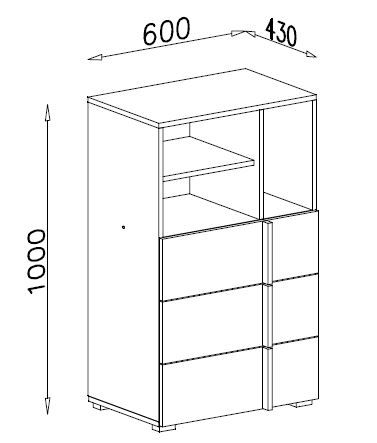 Komoda Remo 7 dimenzije