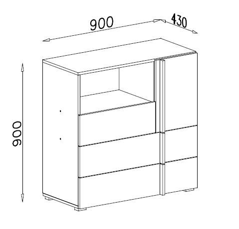 Komoda Remo 8 dimenzije