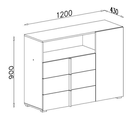 Komoda Remo 9 dimenzije