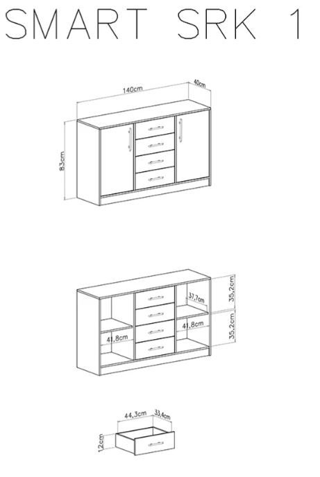 Komoda velika SMART dimenzije