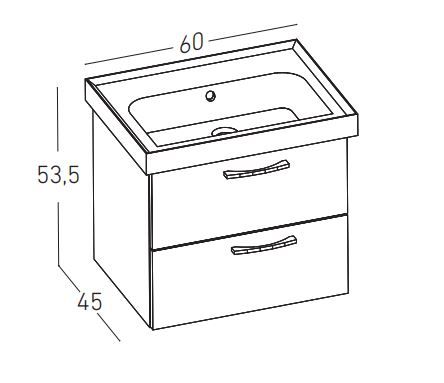 Kopalniški sestav SENA 60cm dimenzije