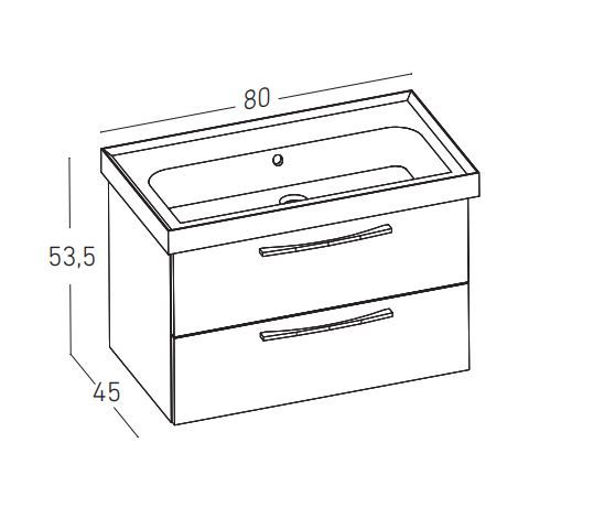 Kopalniški sestav SENA 80cm dimenzije