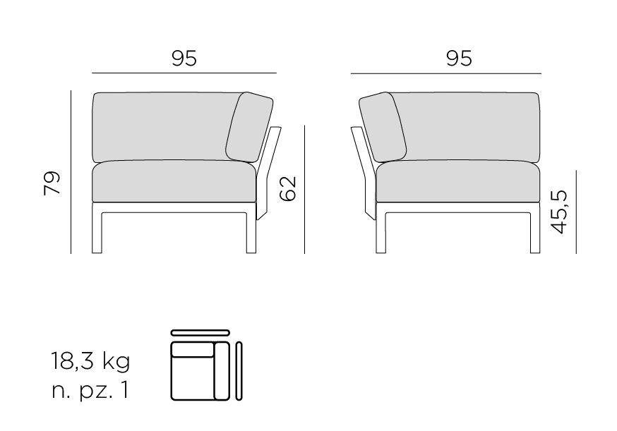 Kotni element MAXIMO dimenzije