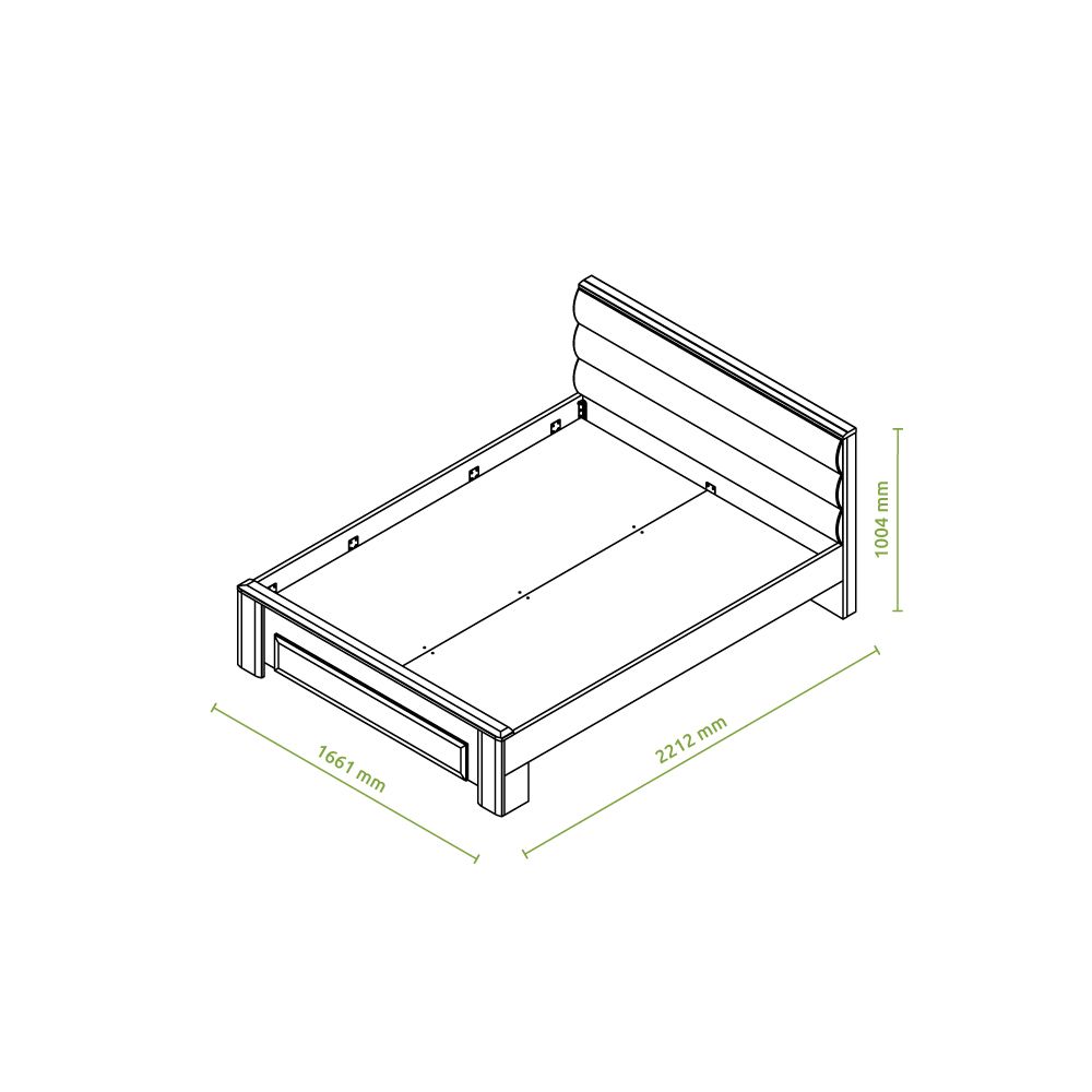 Postelja GALA KR160-GL dimenzije