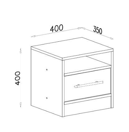 Nočna omarica Smart dimenzije