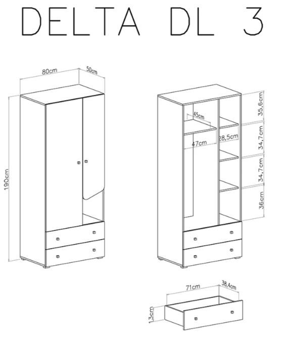 Omara DL3 DELTA dimenzije
