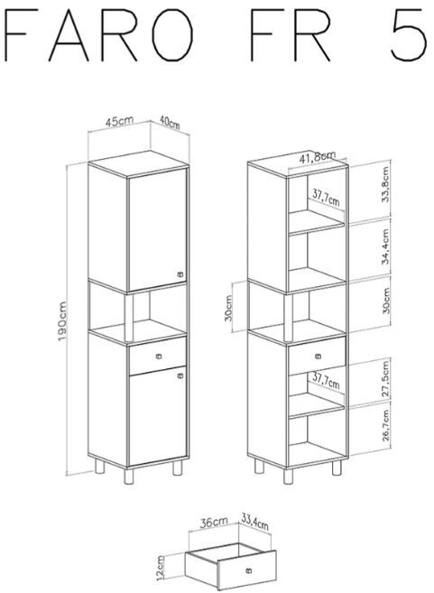 Visoki element FR5 FARO dimenzije