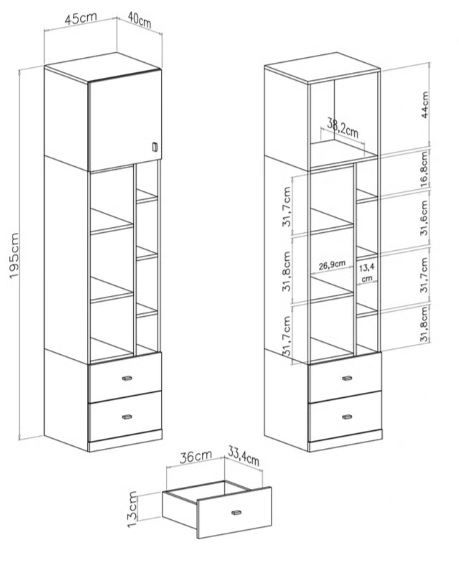 Poličnik Mobi 6 dimenzije