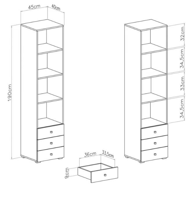 Poličnik SIGMA dimenzije