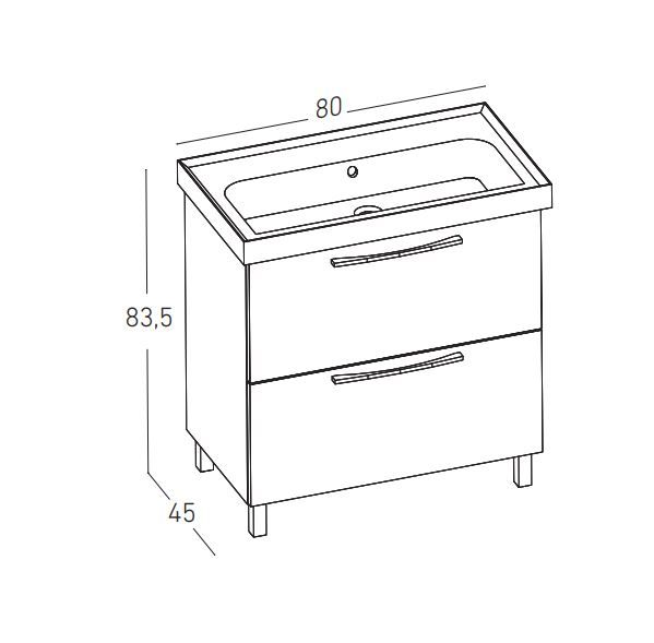 Kopalniški sestav SENA z nogicami dimenzije
