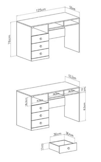 Pisalna miza Pixel 8 dimenzije