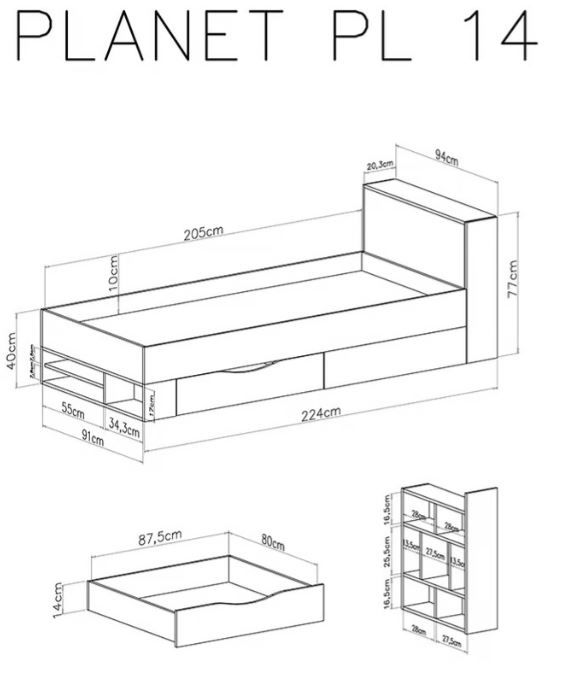 Postelja planet dimenzije