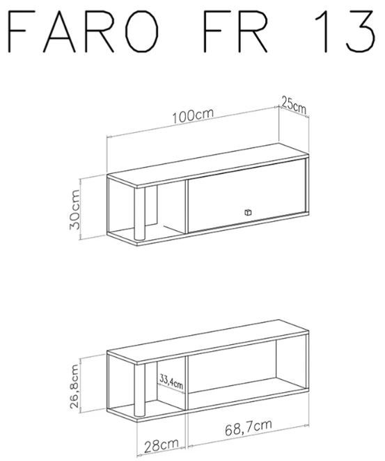 Viseči element FR13 FARO dimenzije