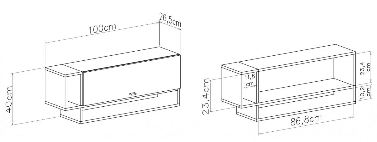 Polica Mobi 13 dimenzije