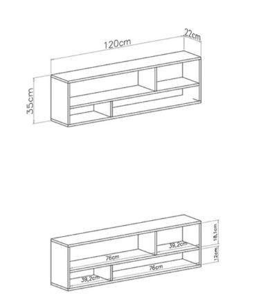 Polica Pixel 12 dimenzije